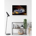 thumbnail image 3 of IDEA4WALL Framed Canvas Art Wall Decor Purple Sporty Bentley Continental GT3 with Neon Orange Lights Transportation Cars Illustrations Pop Art Modern for Dorm Home Office - 24"x36", 3 of 4