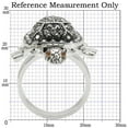 thumbnail image 2 of Bague en Laiton Rhodié avec Cristal de Qualité Supérieure Multicolore pour Femmes Thème Animaux Style Pierre Multicolore 0W285 Taille 9, 2 of 6