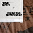 thumbnail image 4 of Ford Blanket, 50'x60' Vintage Bronco Leather Logo Silky Touch Sherpa Back Super Soft Throw Blanket, 4 of 5