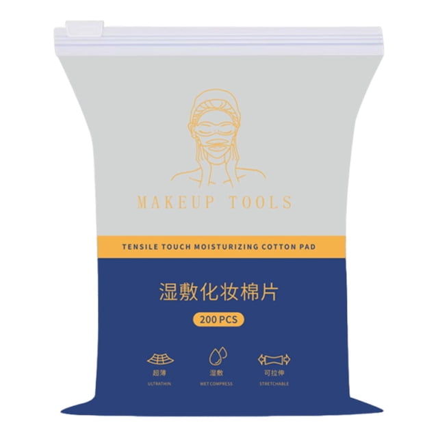 TISHITA 200 Unités Tampons de Compresse Humide Haute Efficacité Application Faciale Visage Tampon Mince Sans Trou et avec Trou