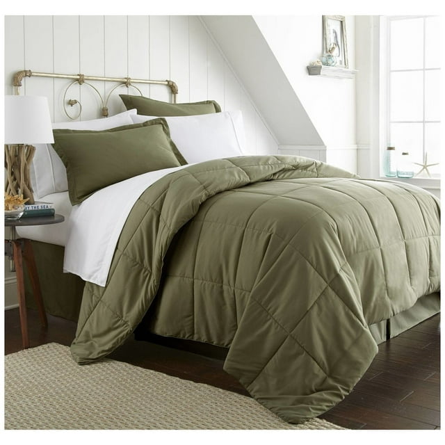 ienjoy Ensemble de Literie pour la Maison, Grand Lit Double, Sauge