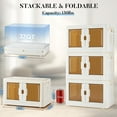 thumbnail image 2 of Gianna 1 Tier Medium Foldable Plastic Storage Bins, Home Portable Stackable Storage Boxes, 2 of 8
