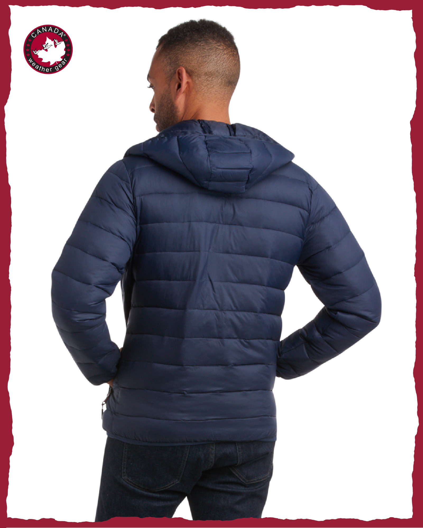 CANADA WEATHER GEAR Men's Puffer Jacket - Lightweight Nylon Packable Winter Coat for Men (M-XXL)