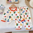 thumbnail image 6 of CAUYDY Newborn Girl Gift Baby Pajamas Toddler Clothes Fall Winter Long Sleeve Shirt Elastic Waist Pants 2 Piece Set Infant Outfits for Girls 12 18 24 Months Sizes 18-24 Months,Multicolour, 6 of 7