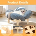 thumbnail image 7 of iFaveorr Elevated Cat Bed – Washable Flower Pet Cushion, Sturdy Wooden Frame, Heavy-Duty Lounge for Indoor Cats & Small Dogs, Gray, 7 of 7