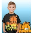thumbnail image 2 of Garfield Boy T-Shirt (1-14 Years Old) Toddlers to Kids Party Outfit Tee Gift 9 Bk/Or SS Black/Orange, 2 of 3