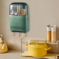 thumbnail image 4 of Kadlawus Under $5 ! Wall Mounted Tableware Drainer Storage Box with Lid Utensil Holder Chopsticks Knife Fork Organizer Kitchen Rack, 4 of 6