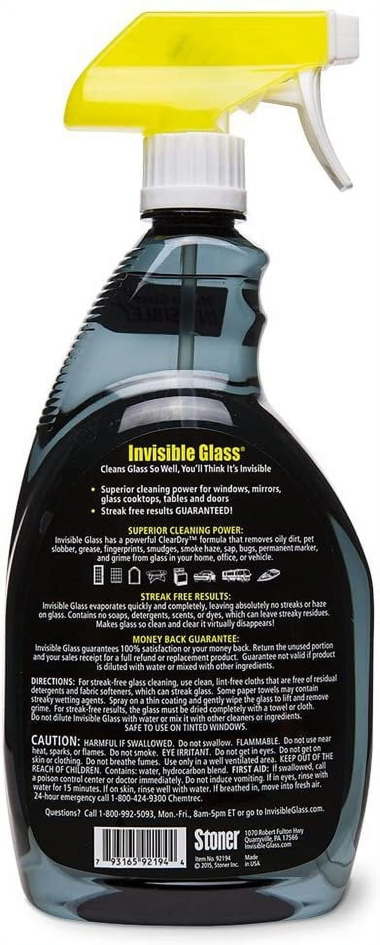 Invisible Glass 91167 - Limpiador de vidrio prémium de 5 galones que  proporciona un brillo sin rayas en ventanas, parabrisas y espejos, sin  residuos