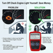Xiyztok OBD2 Scanner Car Code Reader, Check Engine Light Diagnostic Tool with I/M Readiness for Smog Test (1996+ Vehicles)