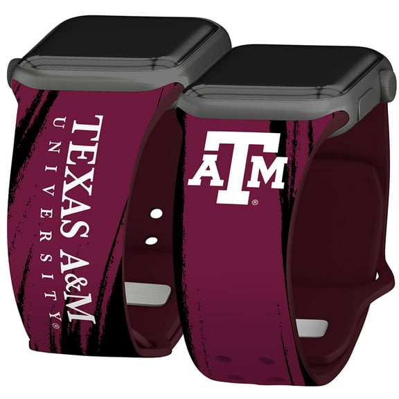 Aggies HD Paint Stripe Unisex Watch Band for Apple Watch, 38/40/41mm(42mm Series 10/11) Long by Affinity Bands