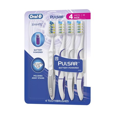Oral-B Pulsar 3D White Toothbrush, 4 pk., Medium