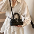 thumbnail image 4 of Korean Fashion Shell Bag Brand Design High-quality Leather Candy Color Matching Sweet All-match Hand-held Crossbody Shoulder Bag, 4 of 5