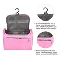thumbnail image 3 of Uxcell Waterproof Canvas Hanging Toiletry Bag Makeup Pouch with Strap Hook Zipper, Pink 2 Pack, 3 of 5