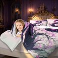 thumbnail image 4 of Manfei Eastern Dragon Animals 7pcs Queen Bedding,Dreamy Flowers Bedding Comforter Set Queen,Purple Gray,Reversible, 4 of 6