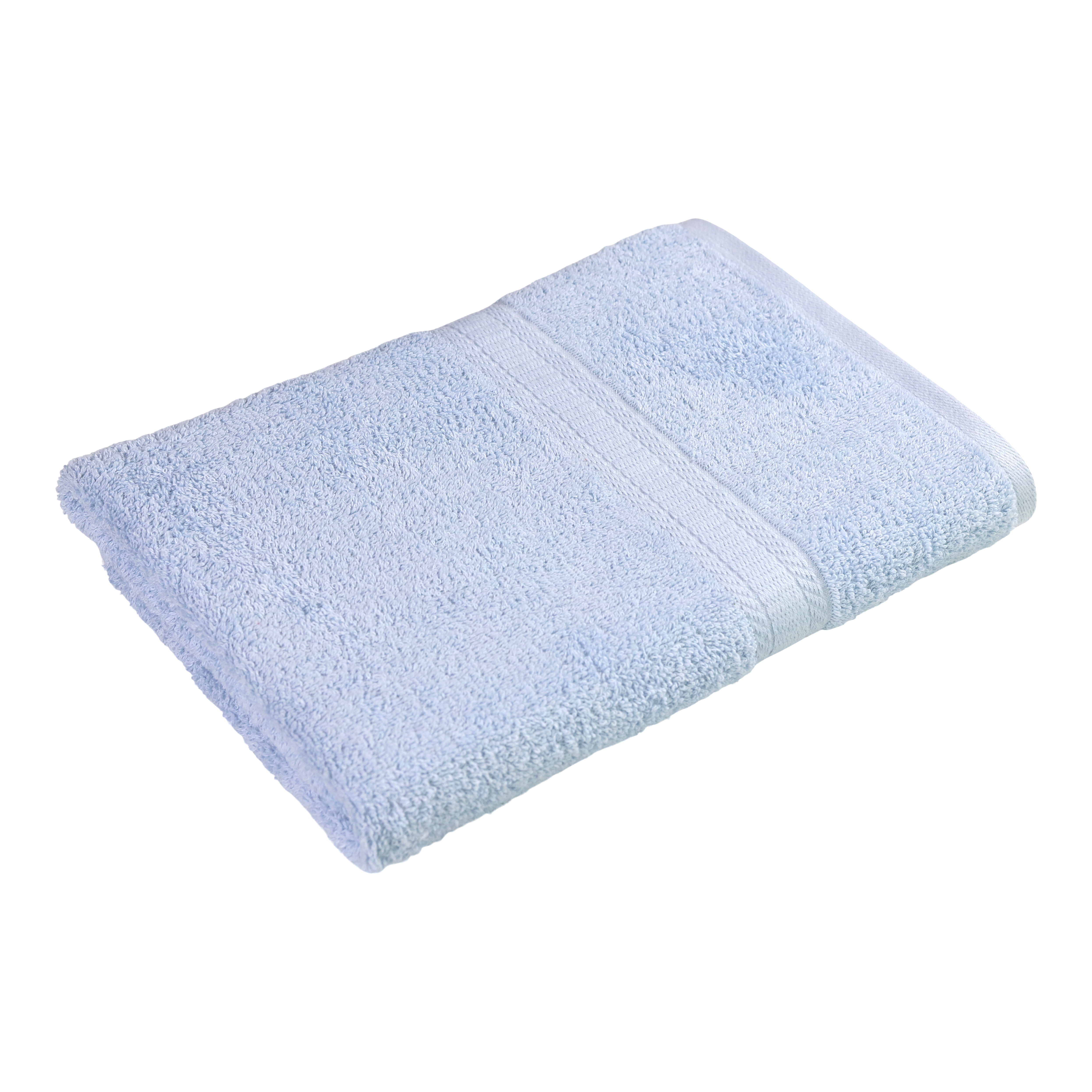 (2 pack) Mainstays Basic Light Blue Bath Towel, Single, 27 in x 52 in