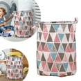 thumbnail image 1 of Stylish Patterned Linen Laundry Hamper Large Open Top Breathable Fabric For Home Durable And Easy Design, 1 of 5