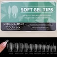 thumbnail image 2 of Porcelain White Ultra-Thin Almond-Shaped Nail Tips - No Filing Needed, 2 of 4