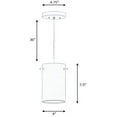 thumbnail image 2 of Lroom Indoor Hanging Lantern, Brushed Stroked White Glass, Interior Pendant Light, WMT2163, 2 of 4