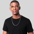 thumbnail image 2 of Invicta Jewelry Men's Byzantine Chain Black Two Tone Steel Necklace (8mm) - 26", 2 of 8