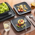 thumbnail image 4 of Vancasso Stoneware Dinnerware Sets, 16 Piece Square Gray Dishes, Service for 4, Series Stern, 4 of 8