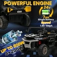 thumbnail image 3 of Joyracer 24V Ride on Toys, 2 Seater 6-Wheel UTV Car, 4WD Ride on Dump Truck for Big Kids with Trailer Remote Control, Black, 3 of 8