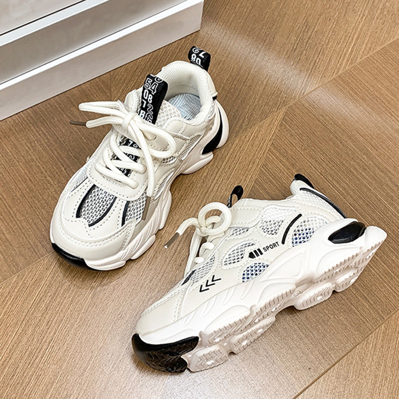 Baby Shoes,Breathable Mesh Baby Sneakers For Everyday Casual Wear And Sports Activities Flexible Sole Design For Toddlers To Young Kids,Toddler Boy Shoes,Black,6.5-7 Years