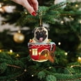 thumbnail image 2 of CoreLiving Pug Ornament, Pug Christmas Ornaments for Tree, 2025 Pet Acrylic Decoration, Cute Gift for Pug Lovers, Dog Mom & Pet Owners, Durable Xmas Holiday Decor, 2 of 7