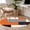 Orange, variant on Burnt Orange Black Grey Bathroom Mats 2x3 FT,Non Slip Small Kitchen Mat,Modern Irregular Geometric Abstract Washable Soft Backed Front Door Throw Rugs Indoor Outdoor Doormats for Entryway Sink