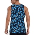 thumbnail image 3 of Haiem Blue Butterfly Men Workout Tank Top Gym Bodybuilding Sleeveless Muscle T Shirts Athletic Tank Breathable Workout Shirt-XX-Large, 3 of 9