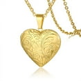 thumbnail image 1 of Women Heart Locket Necklace Stainless Steel Photo Frame Memory Romantic Pendant, 1 of 5