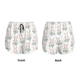 thumbnail image 5 of Xecao's Rabbit And Flower for a double-layer running short for women, perfect for gym, tennis, and more, featuring a convenient pocket., 5 of 9