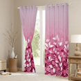 thumbnail image 3 of jejeloiu Pink White Leaves Black Out Curtains,Natural Botanical Curtains Pack of 2 (42x63 Each),Modern Art Bedroom Curtains For Gitls Teens,Ultra Soft Home Decor, 3 of 6