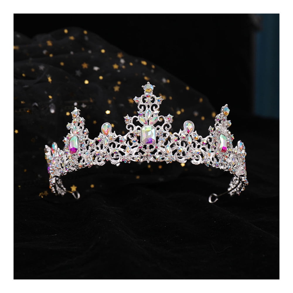 Crystal Tiaras Crowns Rhinestone Decor Shiny Crystal Princess Headdress
