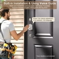 thumbnail image 3 of Cerradura de puerta con huella dactilar de 52 HZ, cerradura de puerta de entrada sin llave con código, guía de voz, teclado electrónico, cerraduras inteligentes para puerta principal, contraseña anti-, 3 of 5