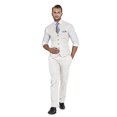 thumbnail image 1 of Wehilion Men's Suit Linen Suit for Men Wedding Outfit 2 Piece Suits Groomsmen Tuxedo Suits Prom Beach Vest and Pants Suit Set Ivory XL, 1 of 5
