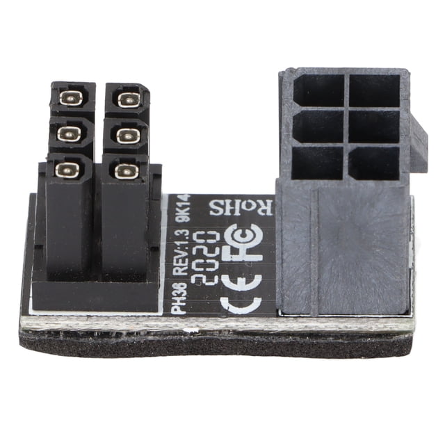 Adaptador de corriente de 6 pines con buena conductividad eléctrica y conector de dirección de 180 grados para tarjeta gráfica de computadora