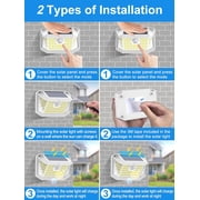 Solar Motion Lights Outdoor 6 Pack, 188 LED/3 Modes, Motion Sensor Outdoor Lights, IP65 Waterproof 270° Lighting, Solar Powered Security Flood for Outside Yard Garden Wall(White)