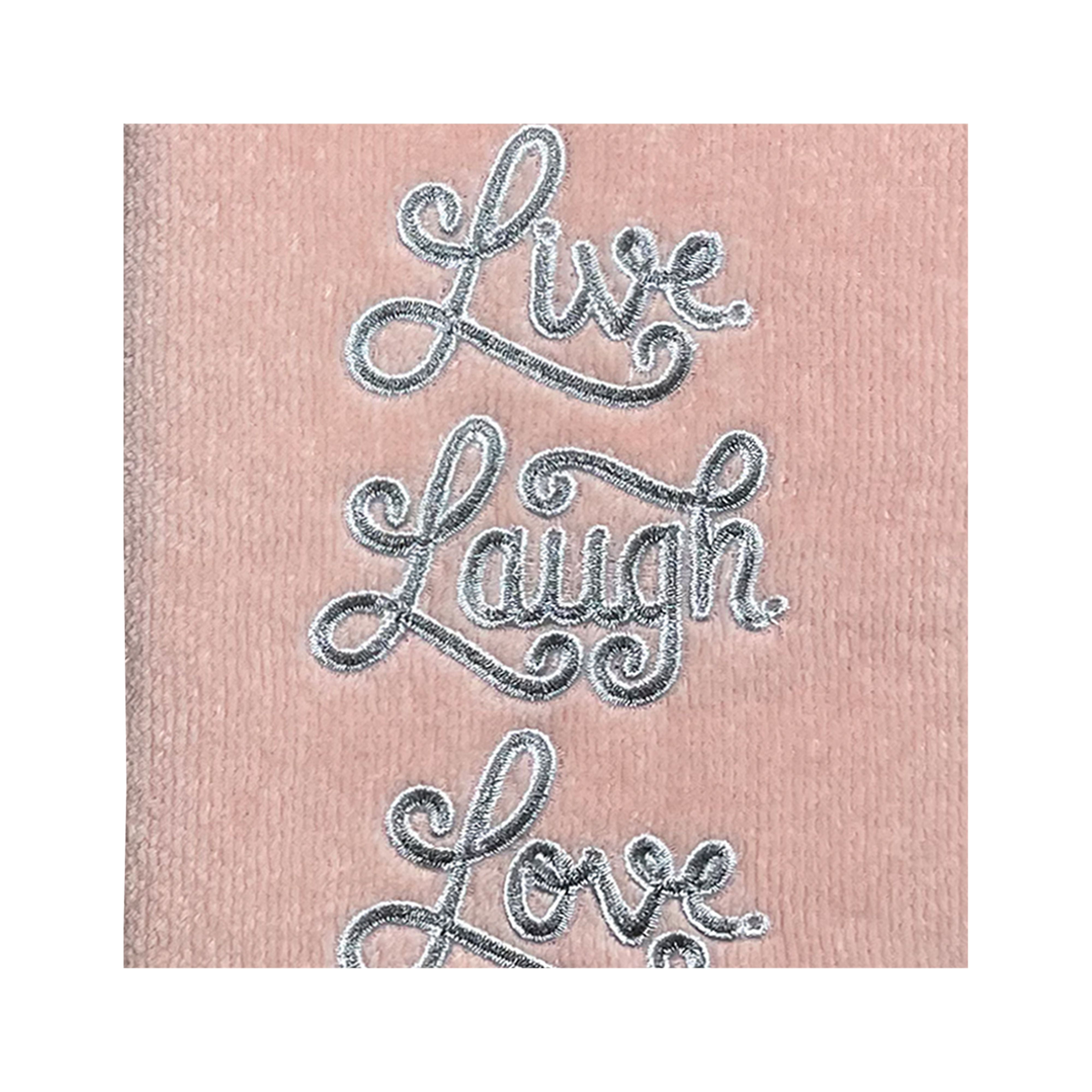 Harper Lane Live Laugh Love 2-Piece Embroidered Hand Towel Set Adult