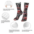 thumbnail image 3 of Salouo Red And Blue Cars Pattern Fun Novelty Crew Socks,Casual Athletic Socks Neutral Socks, 3 of 7