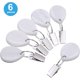 thumbnail image 2 of 6 pcs Tablecloth Clips, Tablecloth Weights Hangers, Curtain Marble Teardrop Shape Metal Clip Tablecloth Hanger, Stone Table, 2 of 5