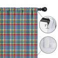 thumbnail image 4 of Red Green Checkerboard Blue Pattern Kids Curtains,Childrens Insulated Curtains Set Of 2,Bedroom Essentials,Teen Room Decor 52"X84", 4 of 5