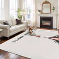 thumbnail image 3 of Cartoon Rockets Area Rug 6x9 Washable Rug Non Slip Letters It's Monday We Have Lift-off Large Area Rug Soft Stainresistant Indoor Floor Carpet for Living Room Bedroom Home Office Dining Room Nursery, 3 of 8