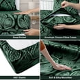 thumbnail image 2 of Lux Decor California King Bed Sheets Set - 6 Piece Deep Pocket Sheets up to 16 Inch - Soft Brushed Microfiber, Wrinkle, Fade & Stain Resistant - Bush Green, 2 of 3