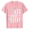 thumbnail image 4 of KHONTS America Flag Dad T-Shirt Father's Day Tee Short Sleeve Crew Neck Summer Tops Pink S, 4 of 4