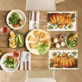 thumbnail image 4 of Autumn Heat-Resistant Placemats Decoration for Dining Table Kitchen Table, Leaf Washable Placemats 6Pack 17.7x13in Durable Pumpkins Cute Plants Placemat, 4 of 5