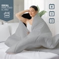 thumbnail image 4 of TESSO HOME Edredón Acolchado Extra Grande Hipoalergénico Relleno Suave de Microfibra Down Alternative Ideal para Todo el Año Uso como Edredón o para Funda Duvet IND Negro/Gris, 4 of 5