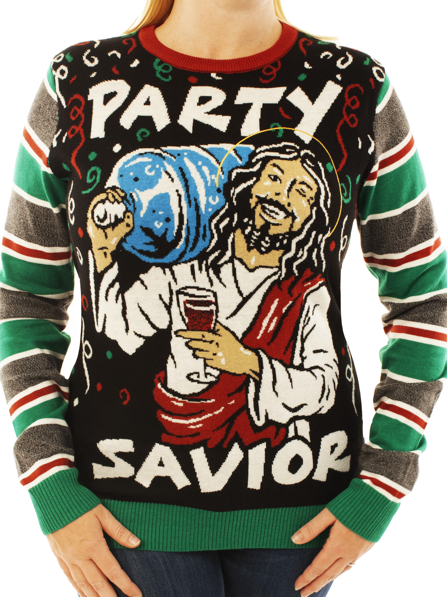 Ugly Christmas Party Unisex Ugly Christmas Sweater - Jesus Party Savior -  Small - Walmart.com