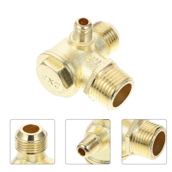Toyvian Check Valve for Air Compressor Round Copper 1Pack
