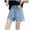 Blue, variant on Eltusu Girls Denim Shorts, Casual Summer Fashion Elastic Waistband Jean Shorts Black Size 5-16 T