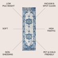 thumbnail image 3 of JONATHAN Y MODERN PERSIAN 2 x 8 Runner Rug, Boho Vintage Medallion - Ivory/Blue, MDP201A-28, 3 of 9